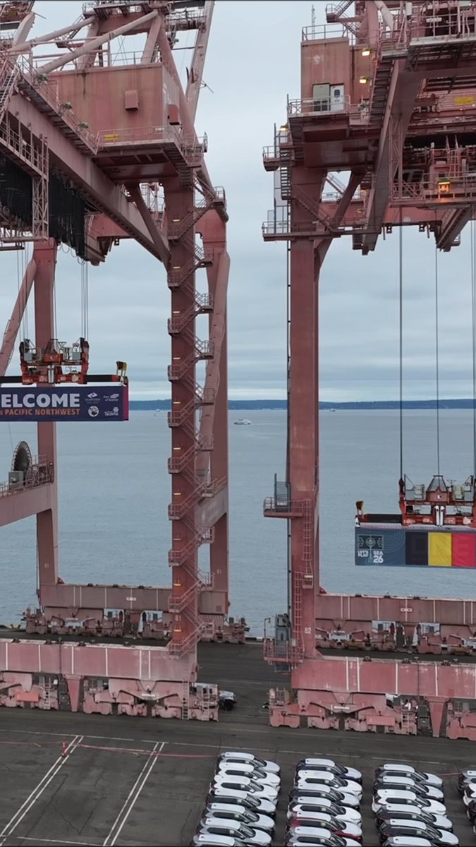 The U.S. Men's National Team will face off against Belgium at Seattle Stadium on Monday. The Port of Seattle hoisted the flags of both countries on shipping containers ahead of the Round of 16 match. The winner earns a spot in the Quarterfinals.