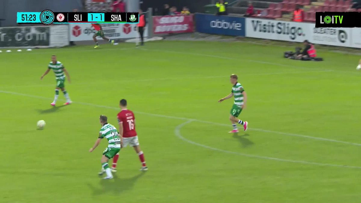 Sligo Rovers are down to ten men as Daire Patton has been given his marching orders 🔴