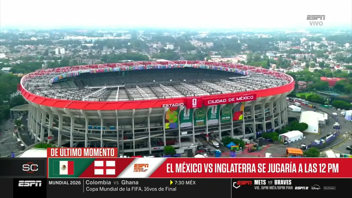 A falta de que FIFA lo haga oficial, el partido de Octavos de Final entre México e Inglaterra, se jugaría al mediodía y no a las 18:00 horas como estaba programado en un inicio.
