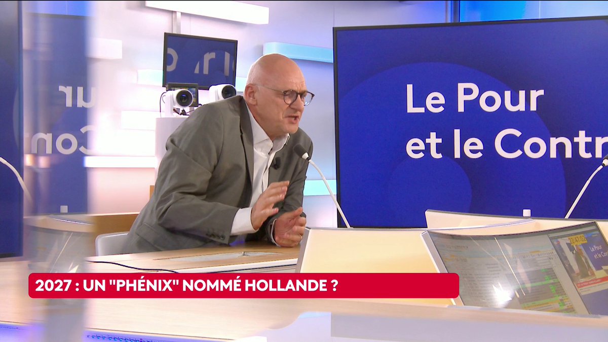 🔴🎙️ 2027 : "La stratégie permanente de François Hollande est d'être en embuscade", explique Philippe Guibert, ancien directeur de l'information du gouvernement Hollande. #LePourEtLeContre #canal16