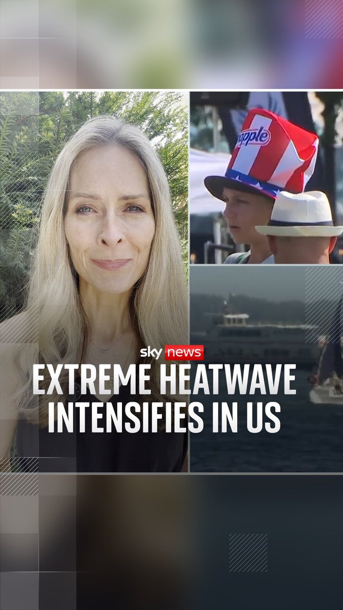 Brutal heat hits the US with extreme heat warnings stretching from the Central Plains through the Midwest, South and Northeast, ahead of 250th-year anniversary events. A report from World Weather Attribution says that this heatwave is a one-in-200-year event | Kirsty McCabe FRMetS