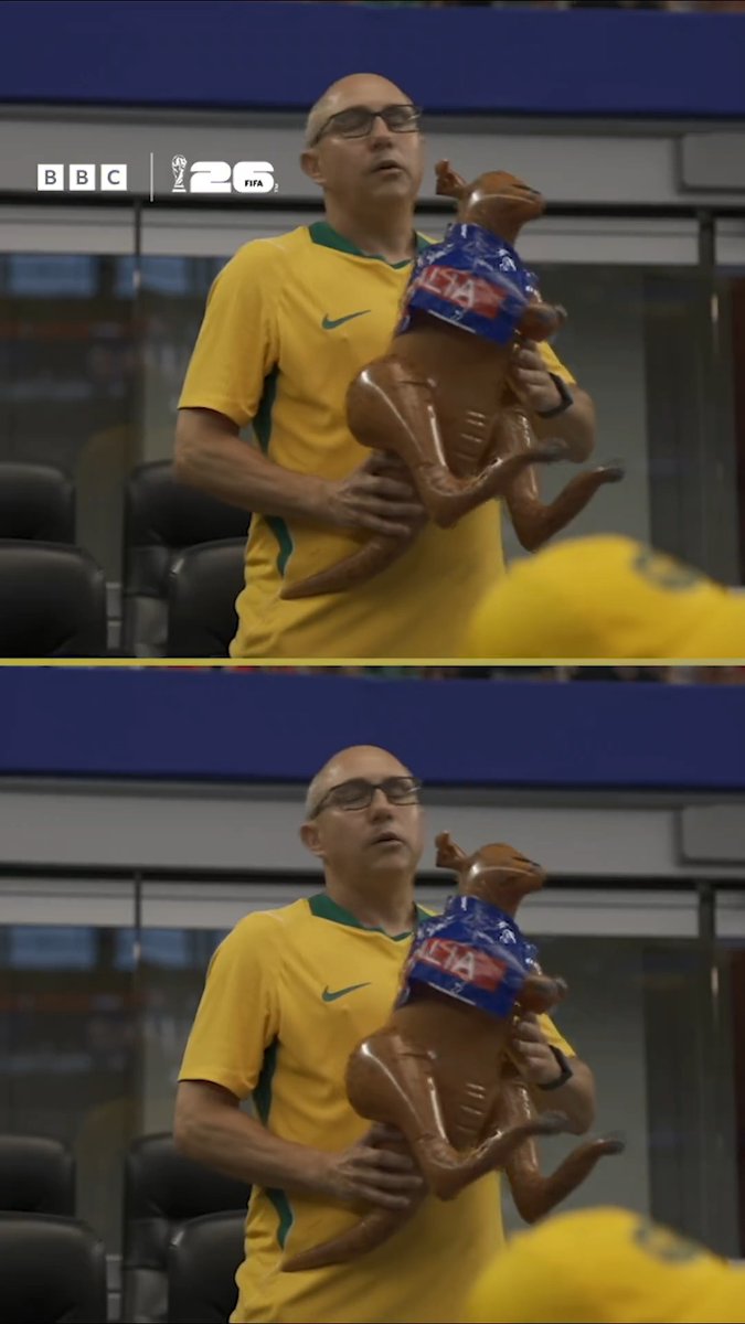 Poor kangaroo 🦘😅 One Australia fan’s inflatable didn’t survive the penalty shootout defeat 😬