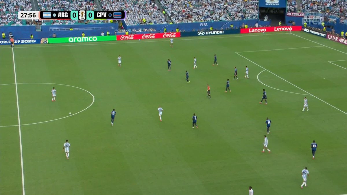 🇦🇷 1-0 🇨🇻 He is inevitable. Lionel Messi's amazing touch and finish gives Argentina the lead. Watch all 104 games from the #FIFAWorldCup on RTÉ