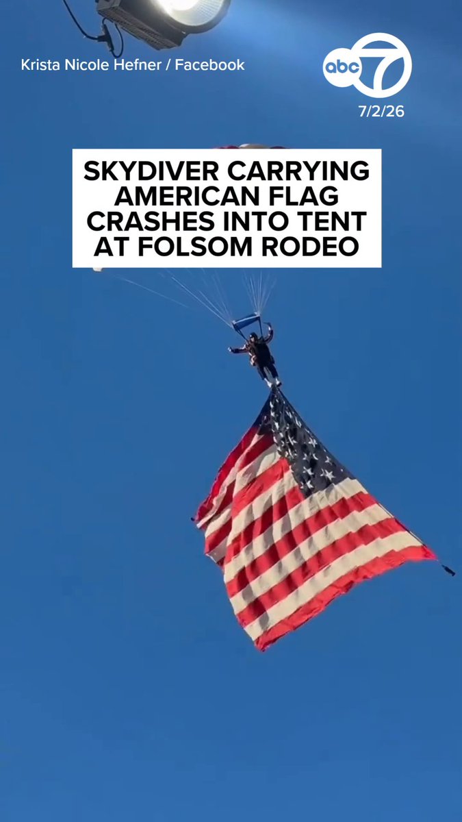 A skydiver survived a scary crash landing that was all caught on camera at the Folsom Pro Rodeo. Read more at