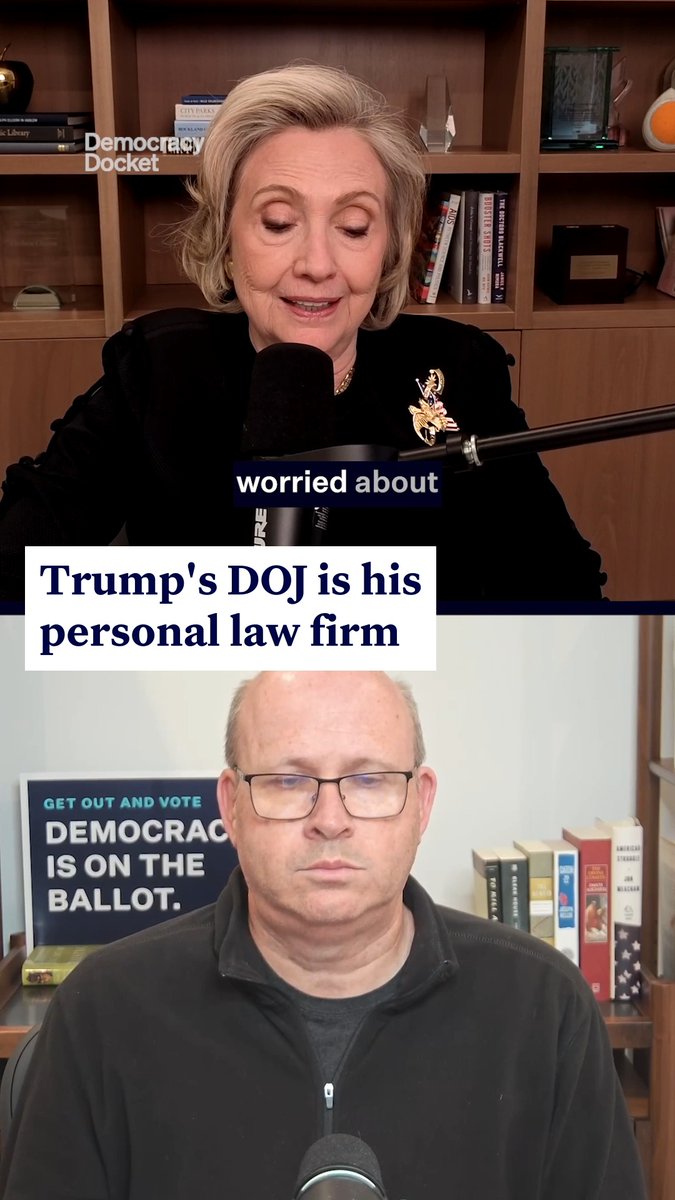Trump’s DOJ doesn’t seem to care about any threats to the U.S., Hillary Clinton says. All the DOJ cares about is going after Trump’s perceived enemies – and they’re not even trying to hide their corruption. If you're sick of the abuse of power, join our fight against it:
