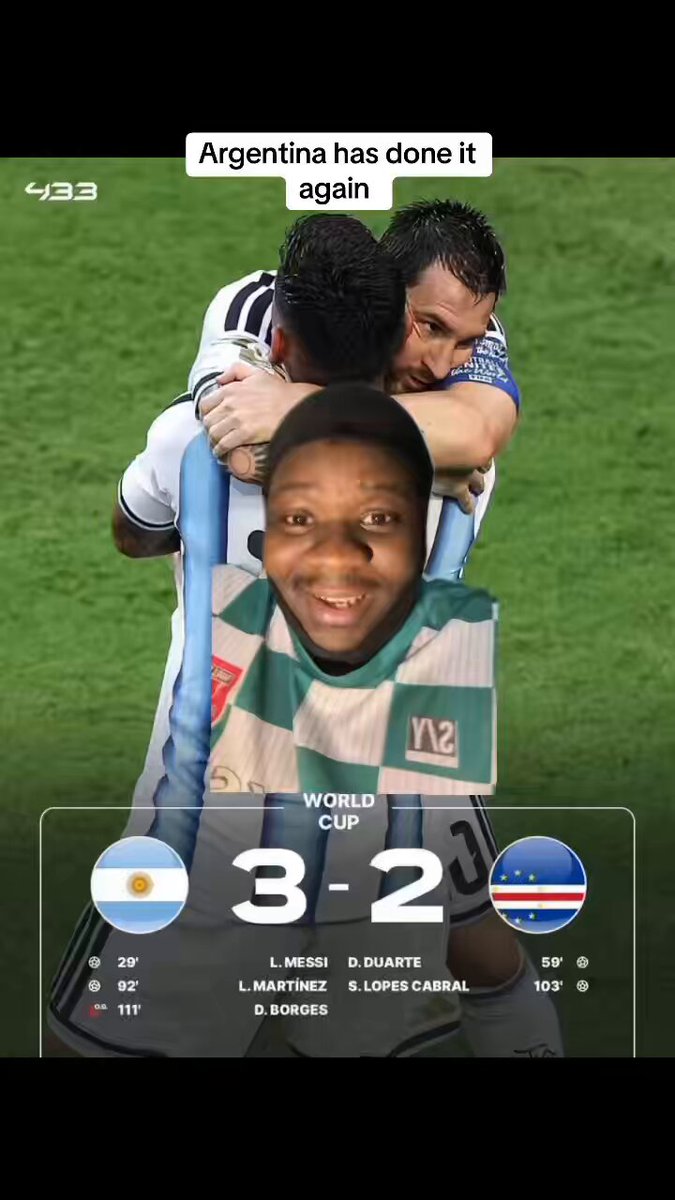 We just witnessed one of the greatest world cup matches of all time, argentina vs cape verde