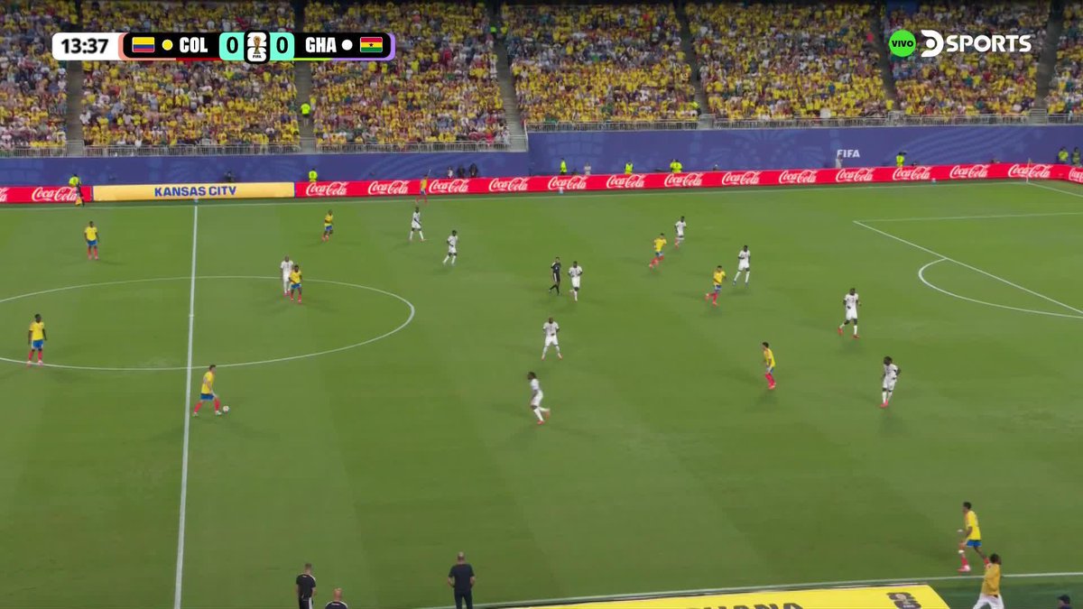 ¡GOL DE COLOMBIA! Luego de una gran jugada colectiva, Jhon Arias puso el 1-0 ante Ghana.