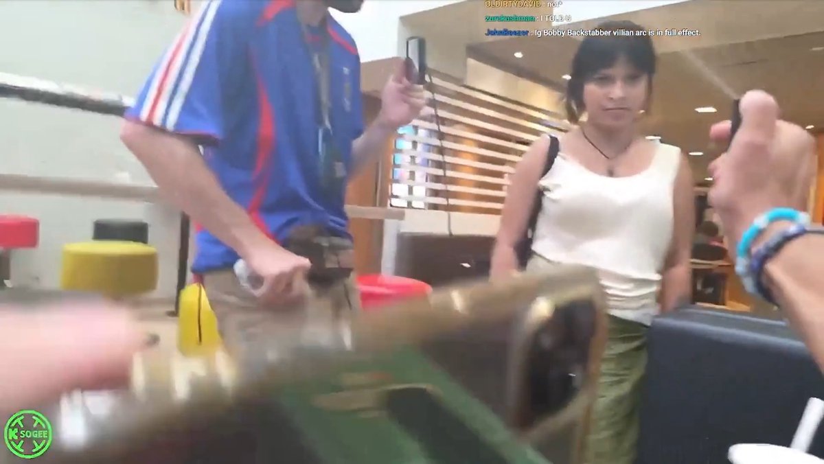 Kick streamer Sogee pepper sprays a woman after she stretches the neck of his shirt