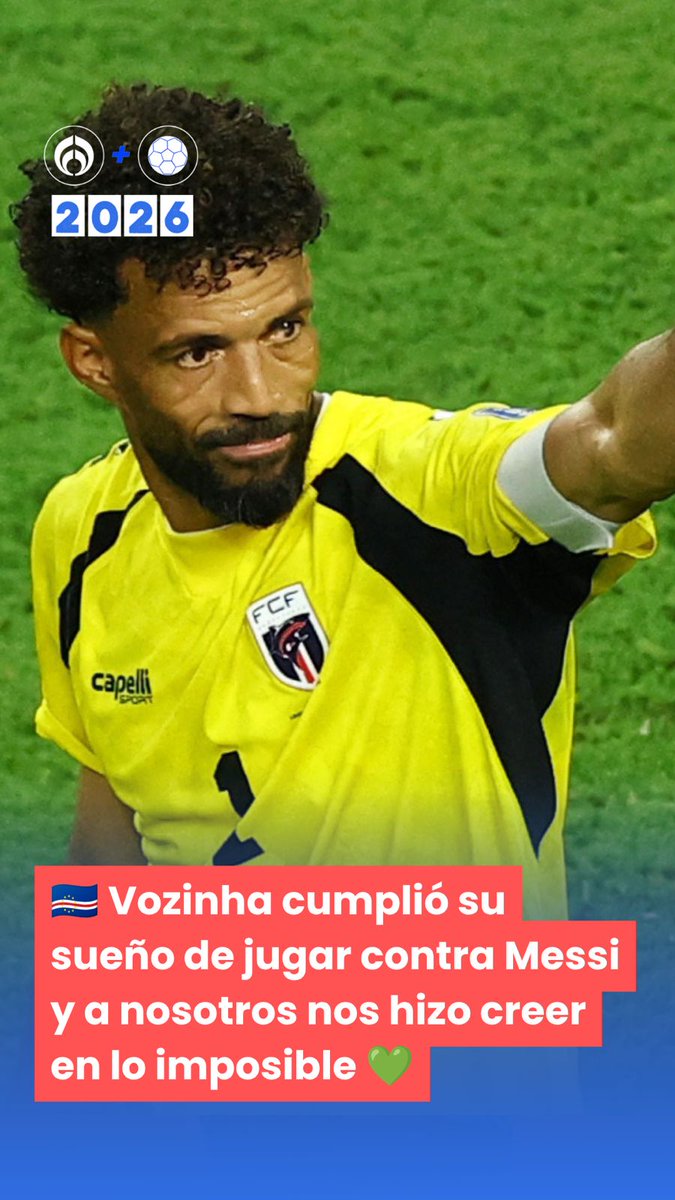 ¡EL SUEÑO DE VOZINHA ERA JUGAR CONTRA MESSI!💚 Y NO LLEGÓ PARA PEDIRLE UNA FOTO. 🇨🇻💚 ¡Gracias por todo, Cabo Verde, por hacernos creer en lo imposible, por emocionarnos y hacernos soñar! ¡NOS ILUSIONASTE Y HOY ERES HISTORIA! Con Carlos Maza