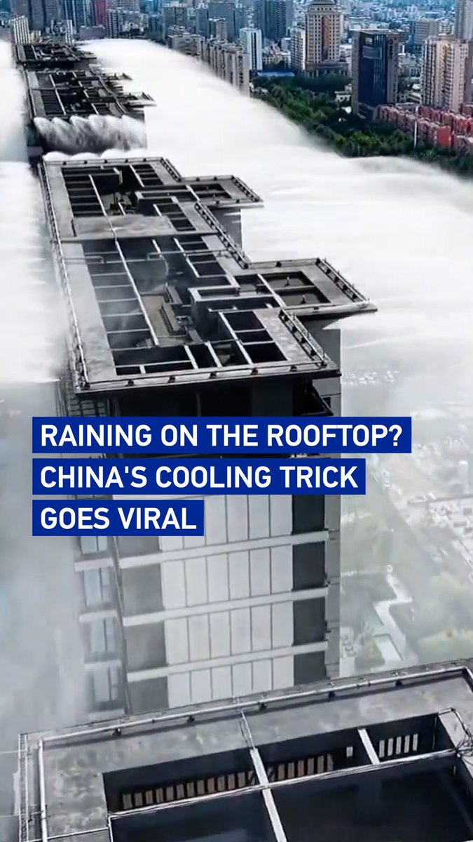 Raining on the rooftop? China's cooling trick goes viral #CoolChina