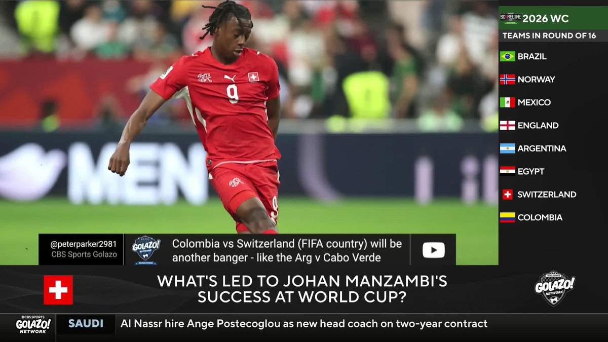 "He doesn't recognize how good he is." Johan Manzambi is THAT dude according to 𝐈𝐀𝐍 𝐏𝐀𝐔𝐋 𝐉𝐎𝐘 and Marcelo Balboa 🇨🇭