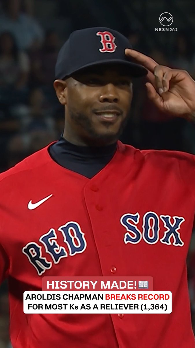 AROLDIS CHAPMAN MAKES HISTORY! #1 ALL-TIME IN STRIKEOUTS AS A RELIEVER 🤩