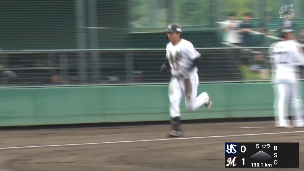 まだ19歳 弾丸ライナーでフェンスオーバー 谷村剛 ファーム第2号ホームラン ⚾️ロッテ×ヤクルト（ファーム） #chibalotte #だったらDAZN #イージースポーツ