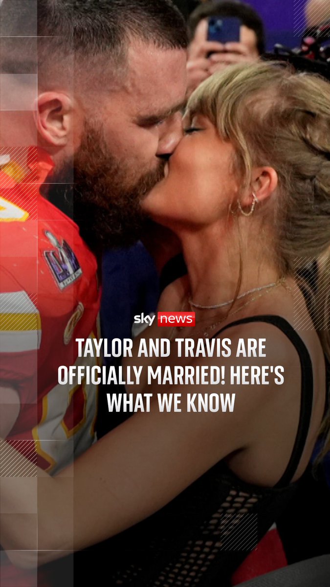 Taylor Swift and Travis Kelce were married on Friday night at a star-studded ceremony at Madison Square Garden in New York, which was officiated by actor Adam Sandler. Sky News' Mollie Malone explains what we know about the celebrations so far.