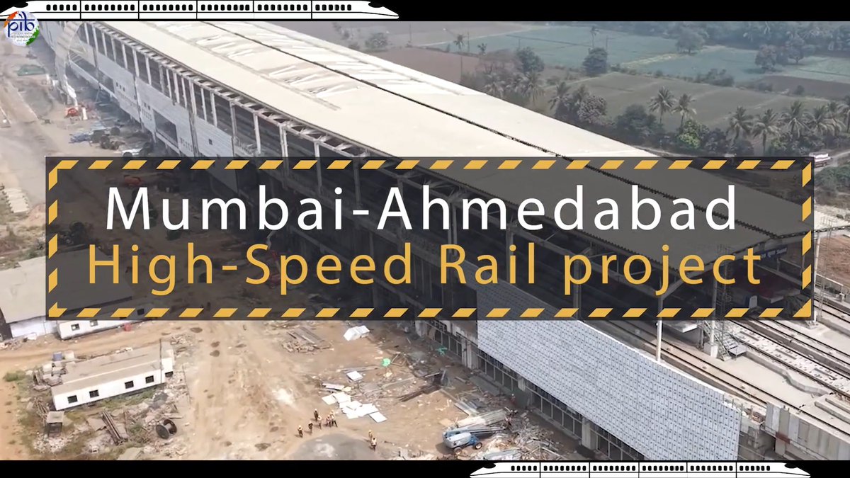 India's High-Speed Rail Future: Building a Standardised Path for Expansion 🚅 🔸India is nearing completion of its first bullet train corridor – the Mumbai-Ahmedabad High Speed Rail (MAHSR). In doing so, it is shaping the future of high-speed rail in India. 🔸These trains have a design speed of upto 350 km per hour – much faster than the Vande Bharat trains that have a design speed of 180 km/hour. 🔸Based on the MAHSR project, a standardised template is being developed for upcoming bullet train corridors across the country. The approach aims to implement proven engineering designs, construction methods, and operational practices. 📽️Watch Ministry of Railways