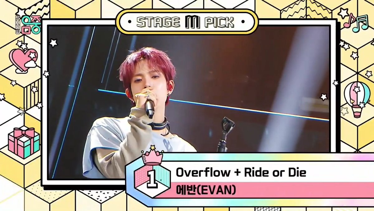 🌟 “Overflow + Ride or Die” by EVAN (에반) won Stage M Pick (4th week of June 2026) — Congratulations! 🥳 #EVAN #에반