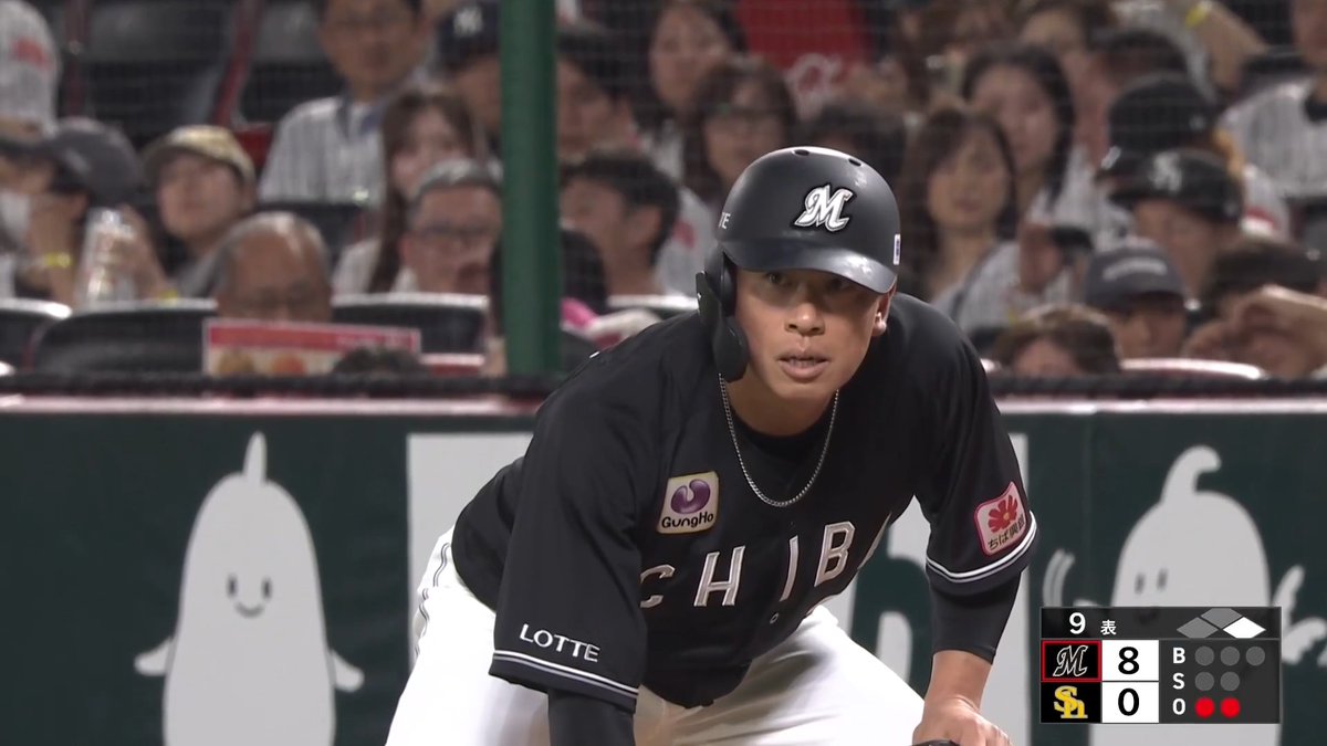 マリーンズ一筋の大ベテランが今シーズン初打席で全力疾走！🏃💨 千葉ロッテ 角中勝也 選手が代打で登場し内野安打を放つ！✨ 👇ライブ配信・見逃し配信を見る