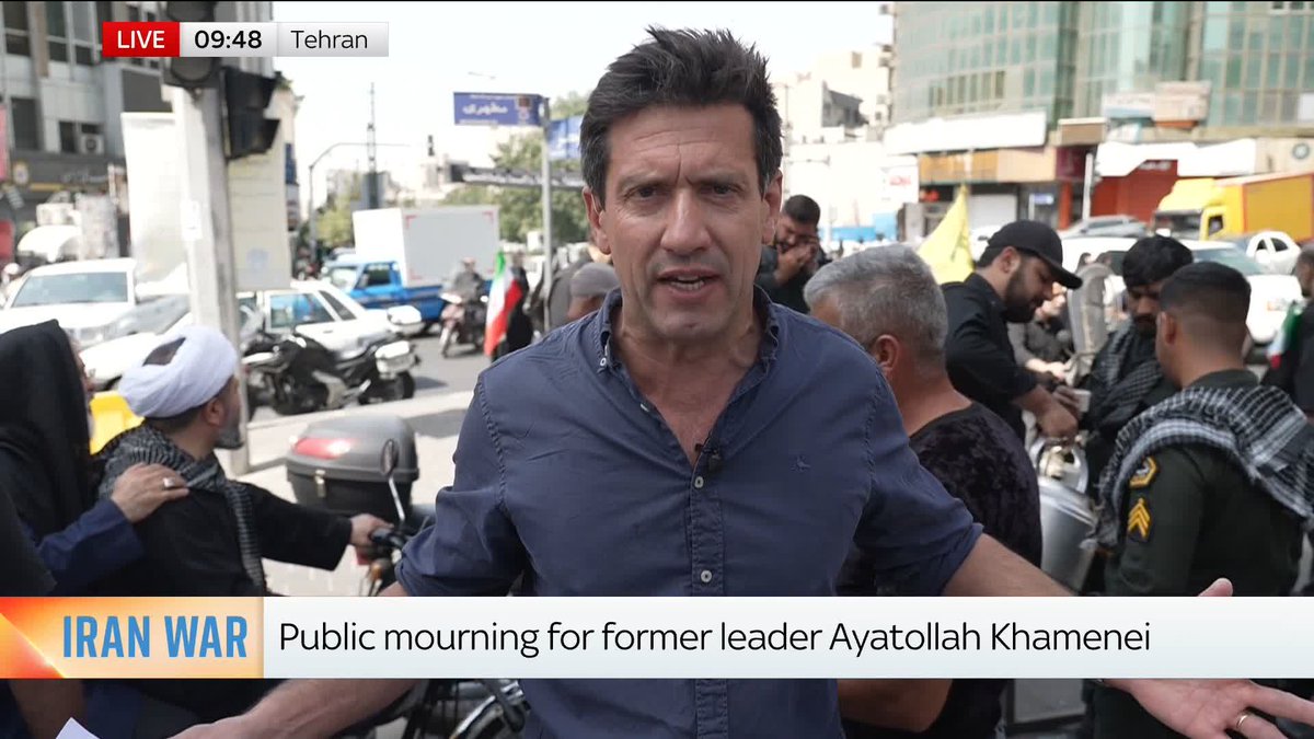 'Many Iranians are proud of what their country has managed to achieve by standing up to this war of aggression.' Sky's Dominic Waghorn is live in Tehran, as Iranians prepare for the seven-day funeral of the late supreme leader Ayatollah Ali Khamenei