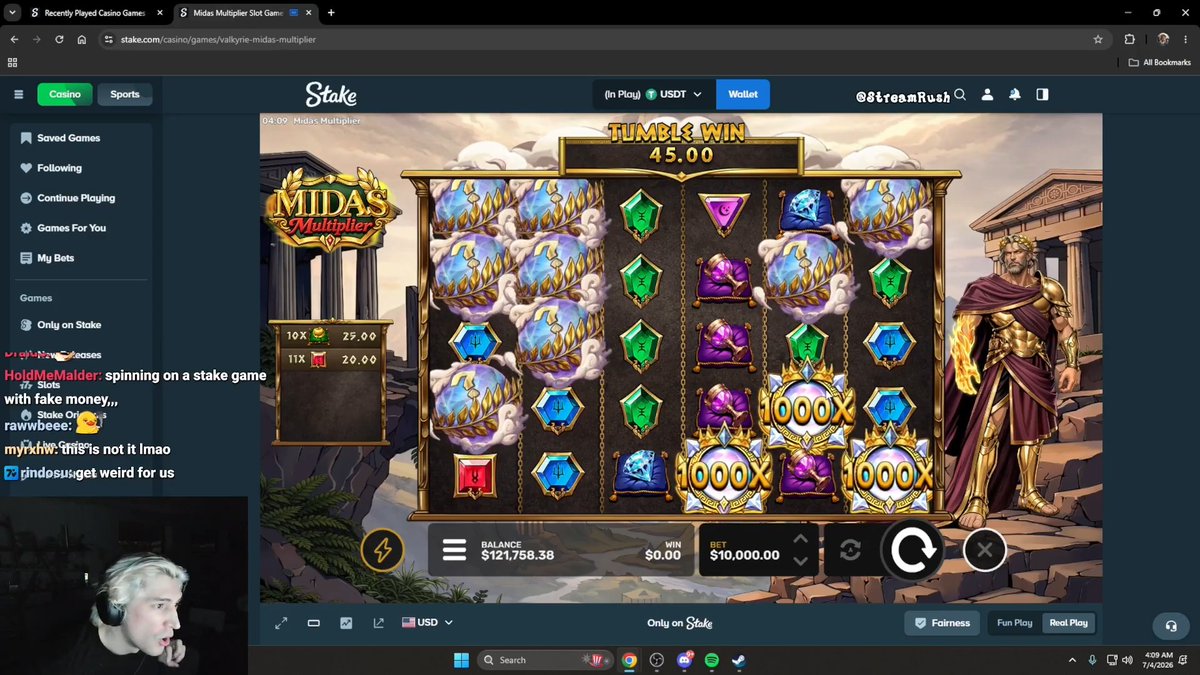 XQC CAN'T BELIEVE HE HIT THE MAX WIN ON NEW MIDAS MULTIPLIER🥶🥶🥶 Valkyrie Studio 🔥