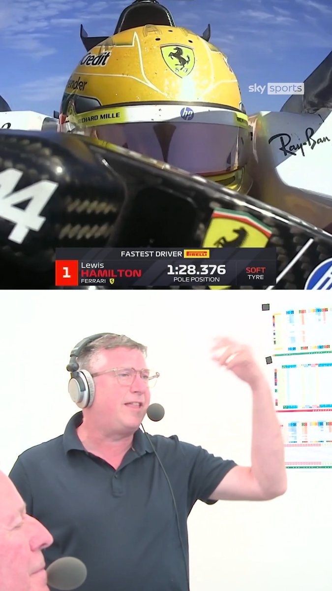 Take it away, Crofty... Comms cam for that Lewis Hamilton Sprint pole at Silverstone! 🎙️