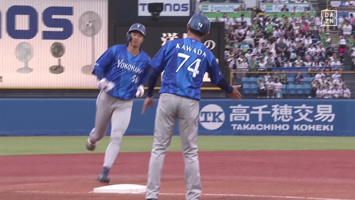お見事 インコースをうまく捌いた 梶原昂希 第1号ホームラン ⚾️ヤクルト×DeNA #baystars #だったらDAZN