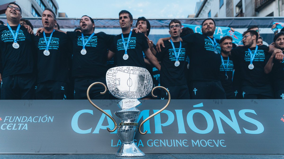 🏆 CAMPIÓNS de LALIGA GENUINE 🥳 O primeiro INSIDE do Celta Integra Zelnova non podía ser outro: o do seu segundo título ligueiro. Un vídeo para lembrar por sempre, rapaces. Moitos parabéns 👏🩵 📺 INSIDE completo en ZelnovaZeltia ⋄ FUNDACIÓN LALIGA