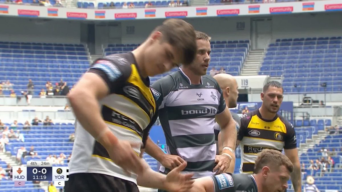 "Danced his way over the try line" 🕺 York Knights score the first try of Magic Weekend thanks to a brilliant build-up and it's Jon Bennison who gets them over the line! 🤖