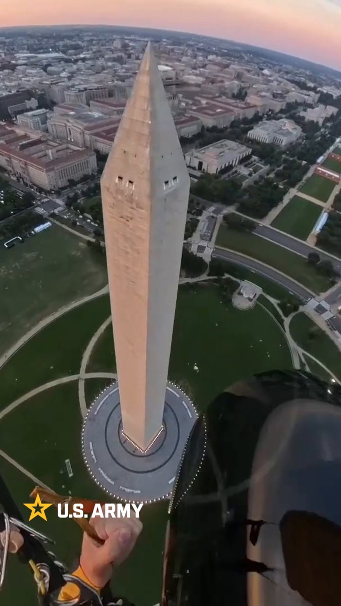 250 years of freedom, defended every day by our Soldiers. Watch the Golden Knights perform a rare parachute demonstration by the Washington Monument. Happy Independence Day! 🇺🇸💥 🎥 Staff Sgt. Daniel Gerlach and Staff Sgt. Clay Stevens