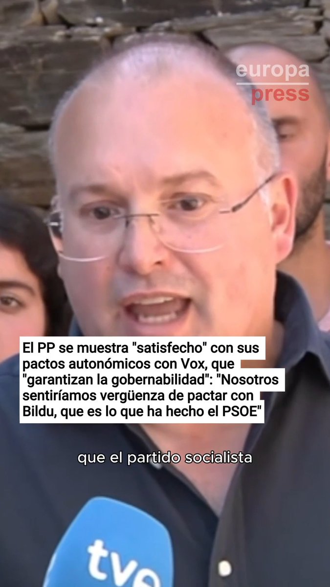 El PP se muestra "satisfecho" con sus pactos autonómicos con Vox, que "garantizan la gobernabilidad": "Nosotros sentiríamos vergüenza de pactar con Bildu, que es lo que ha hecho el PSOE"