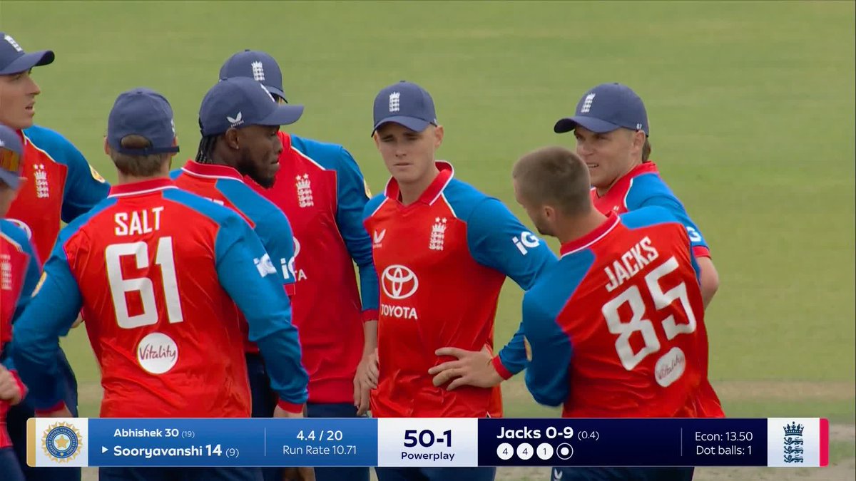 Will Jacks brings Vaibhav Sooryavanshi's debut innings to an end! ❌