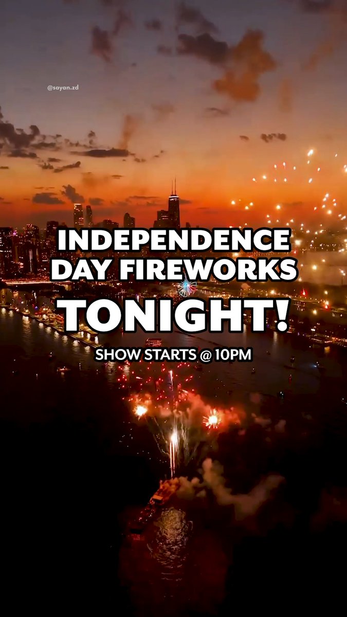 🎆TONIGHT is the night! Navy Pier’s Independence Day fireworks show presented by Choose Chicago starts at 10PM! Planning to celebrate with us? Arrive early to beat the crowds and make your way to East End Plaza for one of the best views of the show over Lake Michigan. 🇺🇸 Learn more: