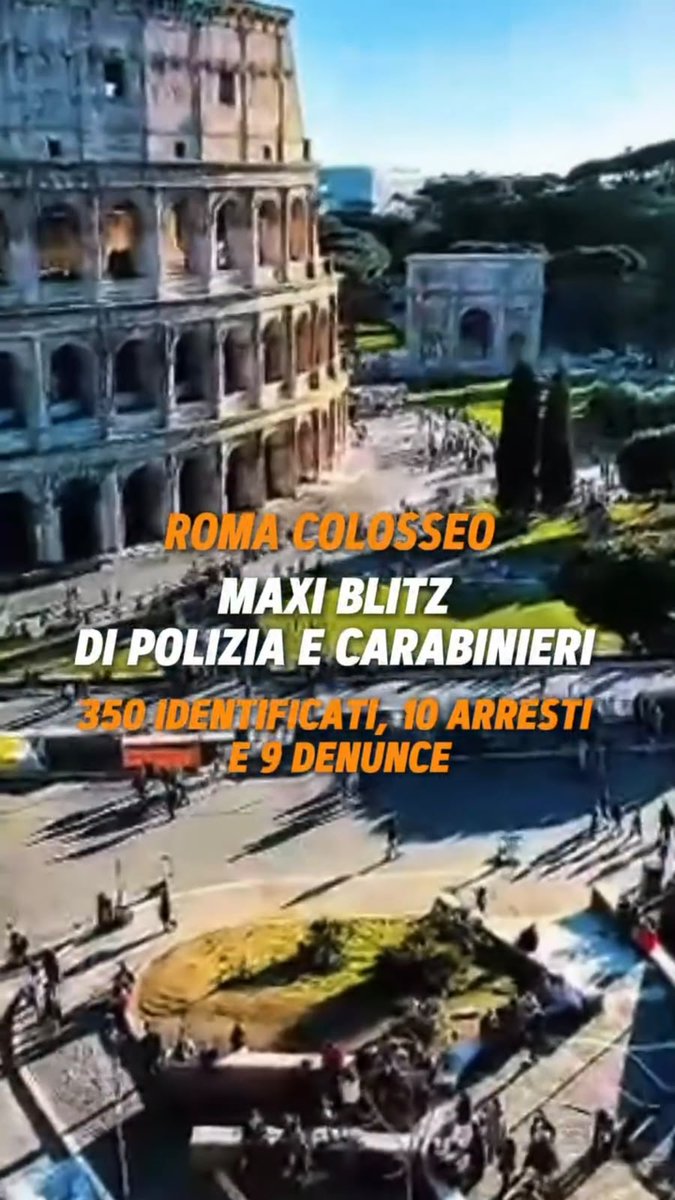 Voglio ringraziare le Forze dell'Ordine che questa mattina hanno condotto un’ampia operazione in tutta la zona del Colosseo. Centinaia di persone sono state identificate e fermate e diversi soggetti sono stati arrestati. Lo Stato c’è e continua a presidiare il territorio con determinazione, anche grazie agli strumenti rafforzati introdotti con il Decreto Sicurezza. Grazie al Ministro Piantedosi, ai funzionari e a tutti gli uomini e le donne che ogni giorno lavorano con professionalità e coraggio per garantire la sicurezza dei cittadini e la tutela dei luoghi simbolo della nostra Nazione.