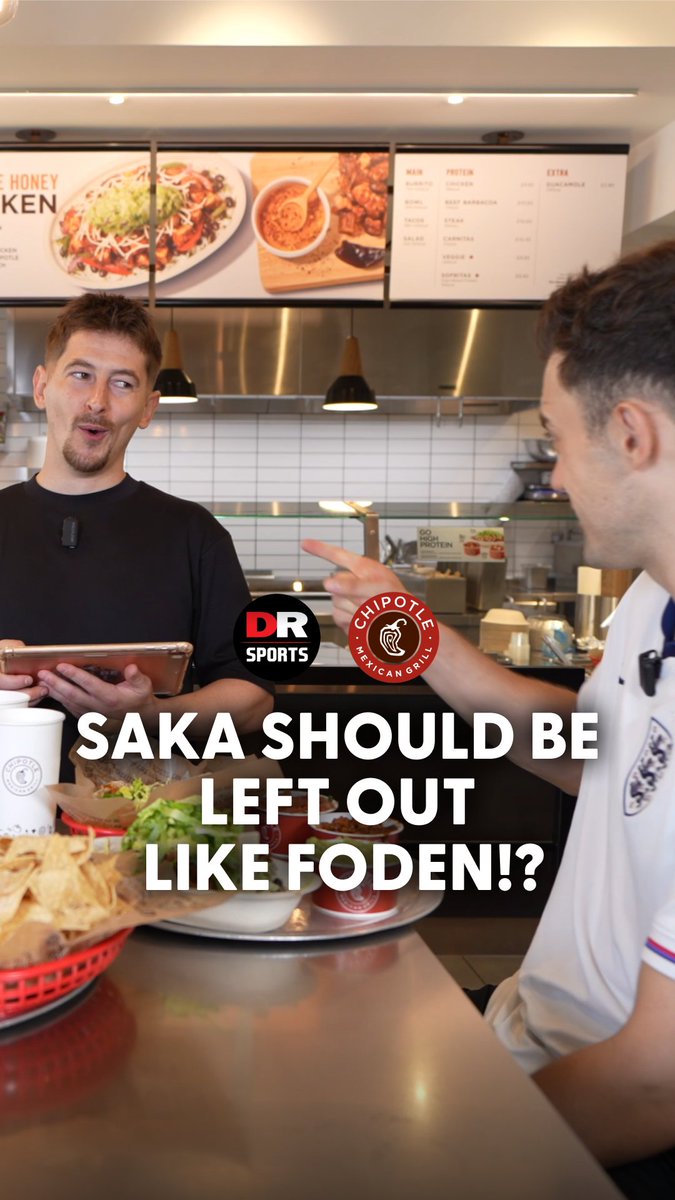 Should Saka be left out for poor form like Foden!? 🤔 🚨WIN £100 Chipotle Credit + a FREE football shirt of your choice – just be the first fan to say ‘REAL TAKES’ on Monday at the till in Chipotle UK Charing Cross! Chipotle Credit can be used across all UK stores. Full T&Cs apply: #LetsBeReal