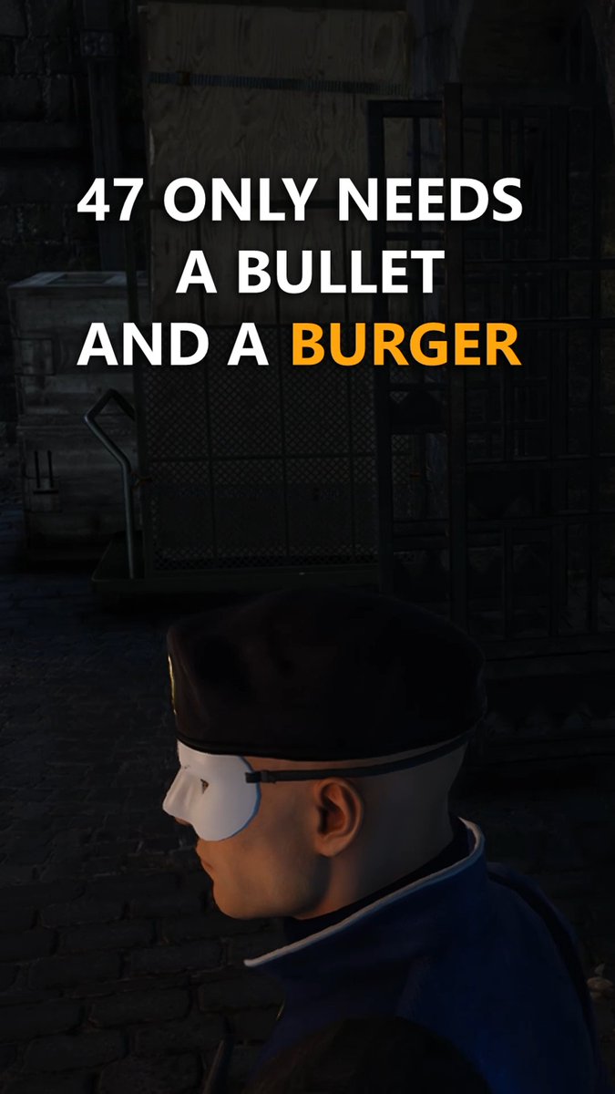 Those guards were HUNGRY! 🍔🍴 What’s your favorite edible item? Last chance day to play for free and step into the ring. #HITMAN #Agent47