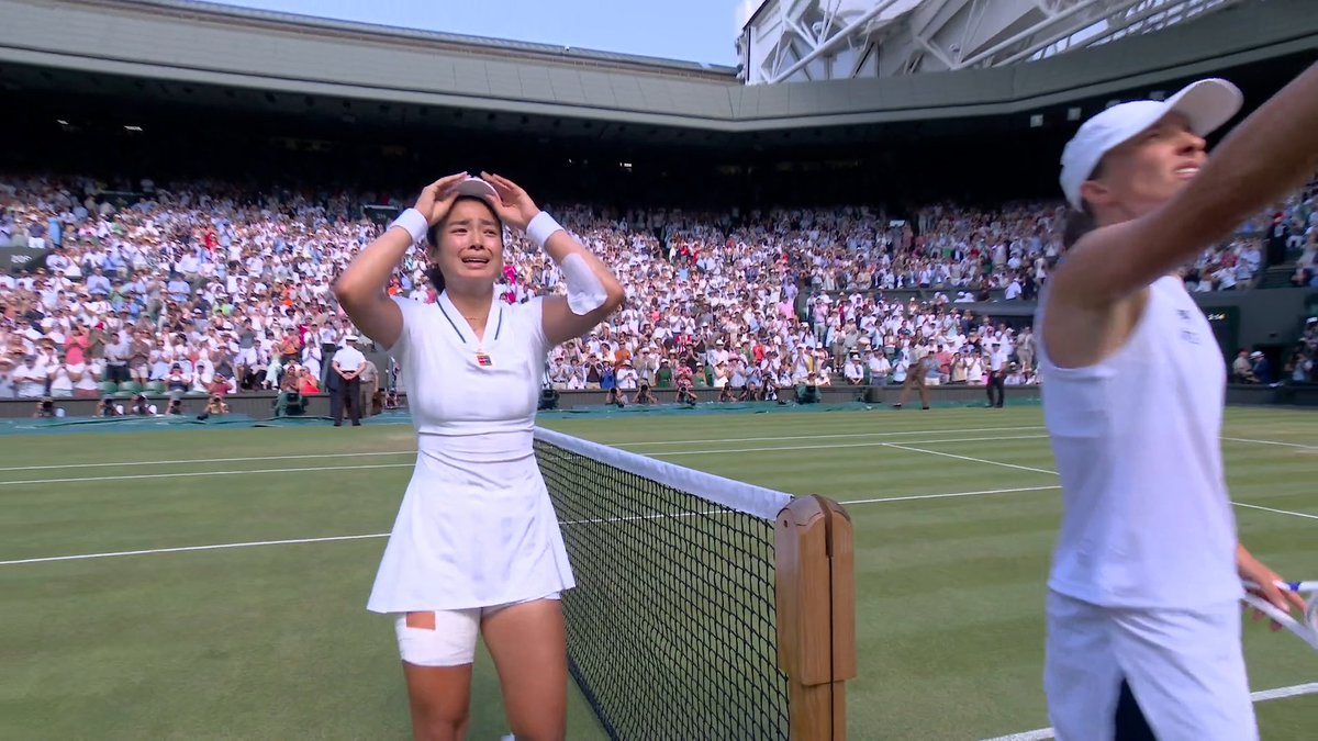 WHAT IT MEANS 😤 No. 29 Alexandra Eala was emotional after defeating defending Wimbledon Champion Iga Swiatek 👏