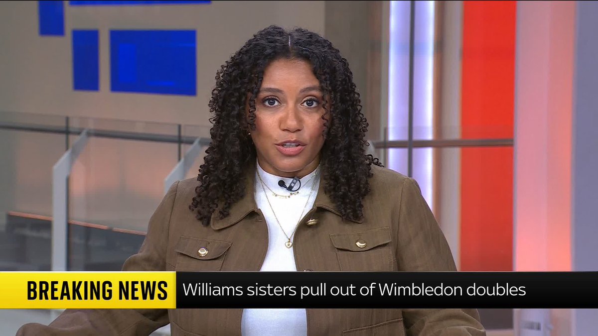 BREAKING: Serena Williams has pulled out of her Wimbledon doubles campaign, alongside her sister Venus, after sustaining a knee injury during her first-round singles defeat. 📺 Sky 501, Virgin 602, Freeview 233, and YouTube
