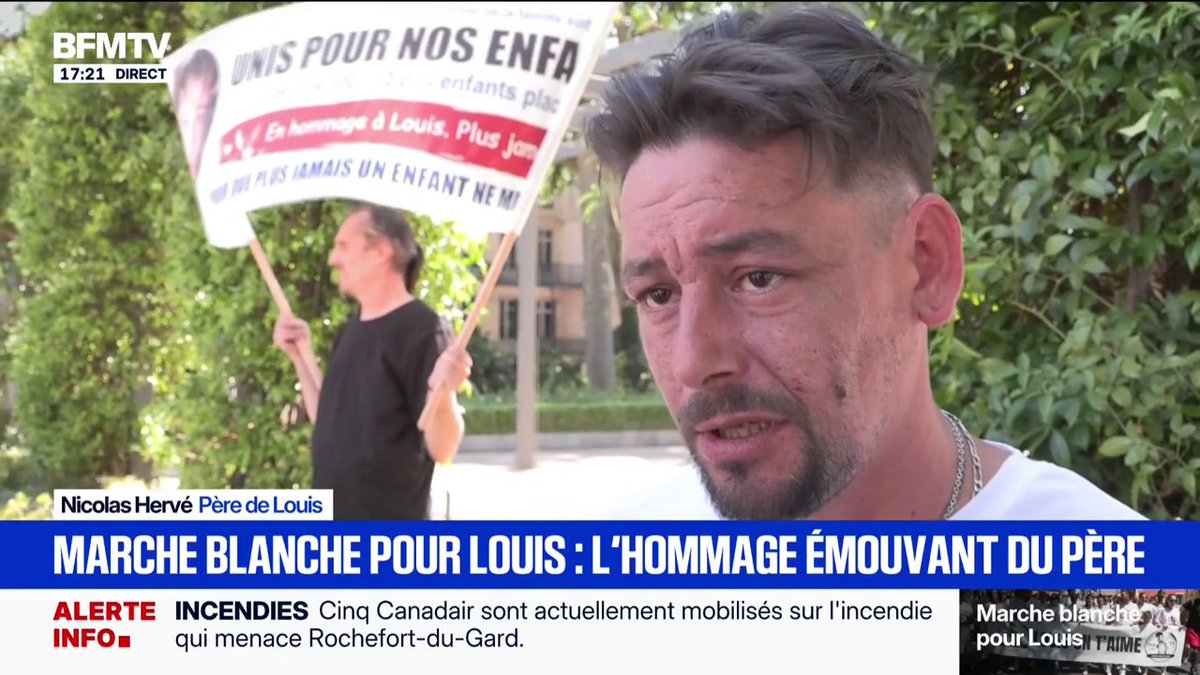 💬 "Je ne suis pas apaisé mais j'en avais besoin" ➡️ Le père de Louis, battu à mort, s'exprime après une marche blanche en hommage à son fils