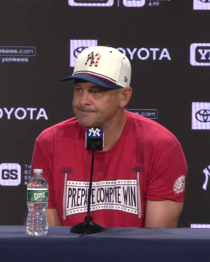 "One of the things I told him, I'm like, 'You're a better player now than you were in March. You're a better player now certainly than you were last year." Aaron Boone talks about Spencer Jones' latest stint in the majors and how Jones has improved as a player: