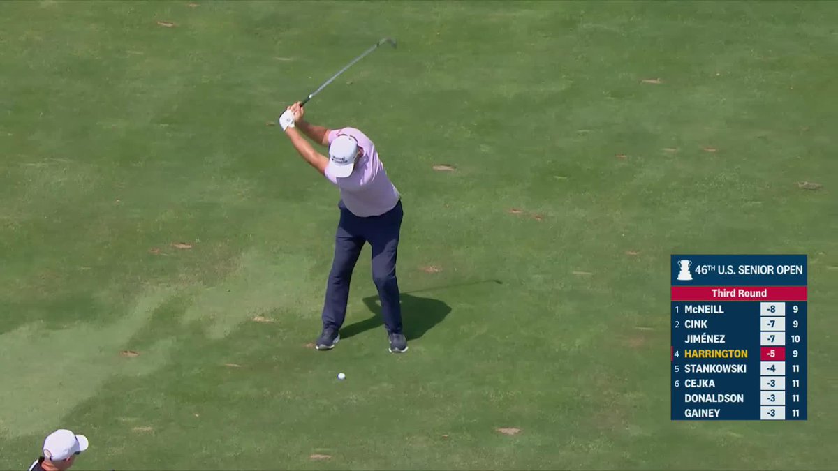 Just tap it in. Just tap in in. Padraig Harrington tap tap taparoos a birdie on 10 to move into solo 4th, just two back.