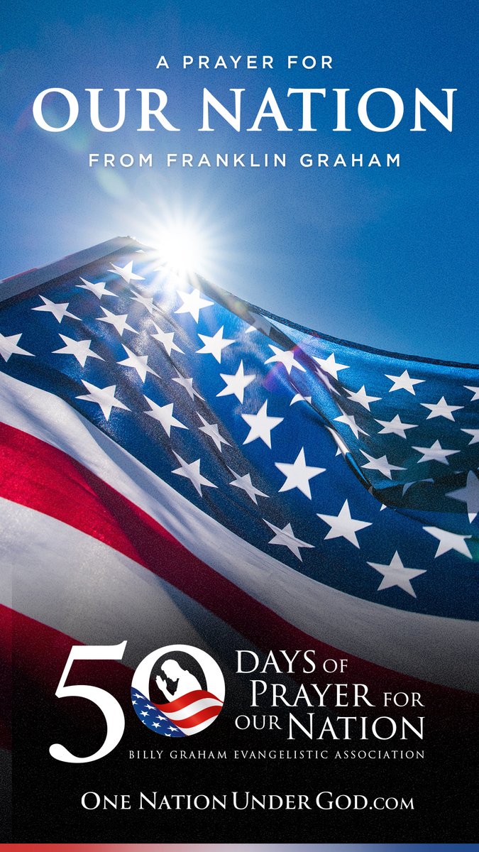 Today, we celebrate and thank God for 250 years as a nation. I want to thank the 50 pastors and everyone who joined us in praying for America over the last 50 days. But today isn’t the end of our need for prayer! We need to keep asking God to guide and direct our leaders and to continue to allow our country to be a beacon of freedom and hope for the world. #OneNationUnderGod #50Days50States50Prayers BGEA