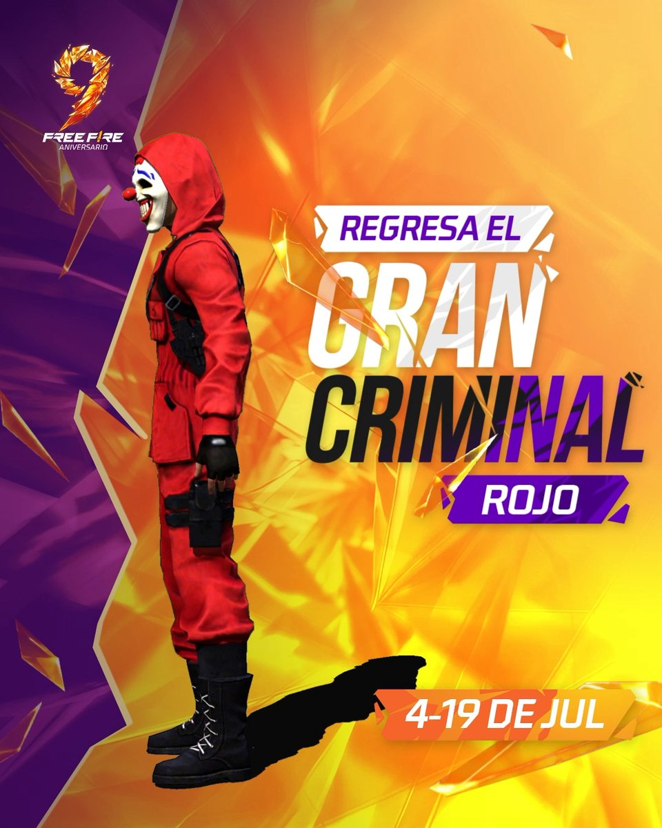 La leyenda está de vuelta. 🔥 El Gran Criminal Rojo regresa para demostrar quién hizo historia en el campo. ¿Lo dejarás escapar otra vez? #9AniversarioFF