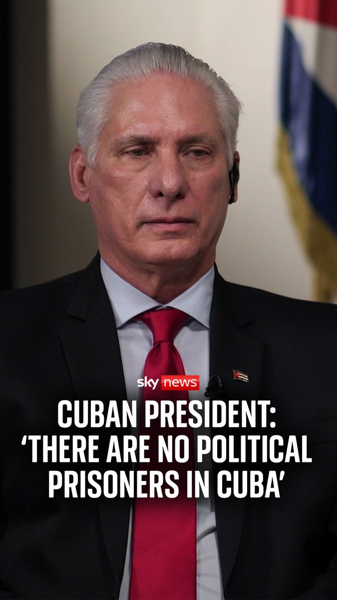 Cuba's president denied there are political prisoners in Cuba when pressed by Yalda Hakim on the country's human rights record. He also dismisses Amnesty reports and claimed no one is in jail because they oppose the revolution.