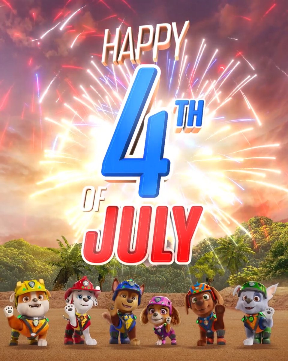 Wishing you a fun-filled day with your pack! Happy 4th from #PAWPatrolMovie ๐พ๐ฆโค๏ธ๐ค๐