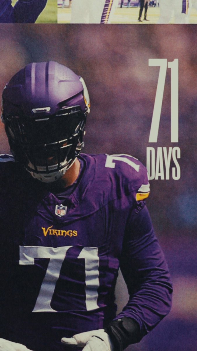 Darrisaw days until #Vikings football! 7️⃣1️⃣ days until kickoff!