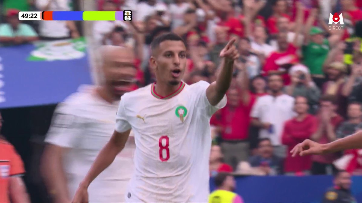 Sur coup franc, Hakimi sert Ounahi en retrait… et le Maroc prend les devants d’une frappe parfaite ⚽️ Le Maroc mène 1-0. Suivez le match sur M6 et M6+ #CDM2026 #FIFAWorldCup #MARCAN