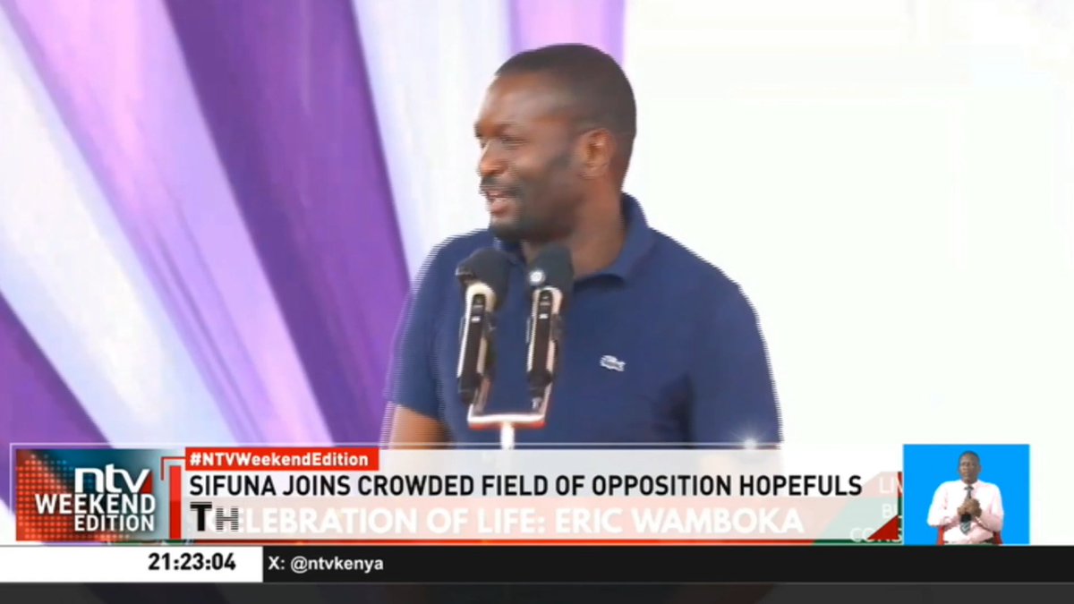 Sifuna declares intention to run for president in 2027 For the first time, Nairobi Senator Edwin Sifuna has openly signaled his intention to run for president in next year's general election. #NTVWeekendEdition Michelle Ngele-Odhiambo