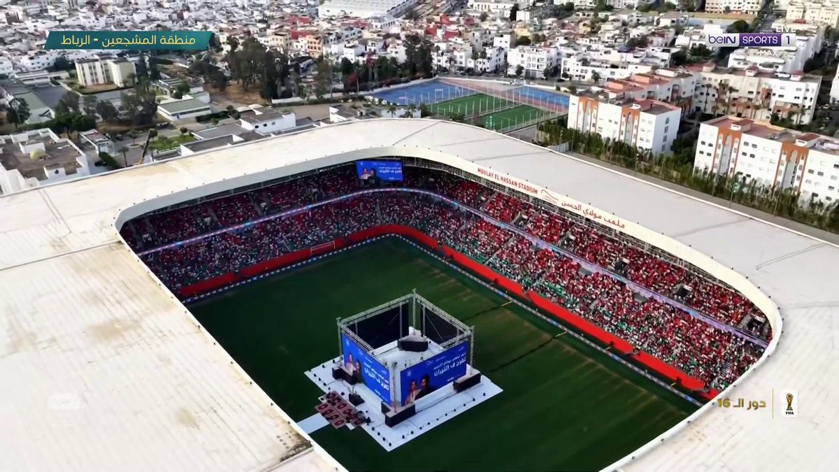 🇲🇦 جماهير المغرب حاضرة بقوة من ملعب مولاي الحسن في الرباط، لمساندة أسود الأطلس في مواجهة كندا ضمن الدور ثمن النهائي من كأس العالم 2026 #كأس_العالم2026 | #مونديال2026 | #كأس_العالم #FIFAWorldCup2026 | #FIFAWorldCup | #beINWC26