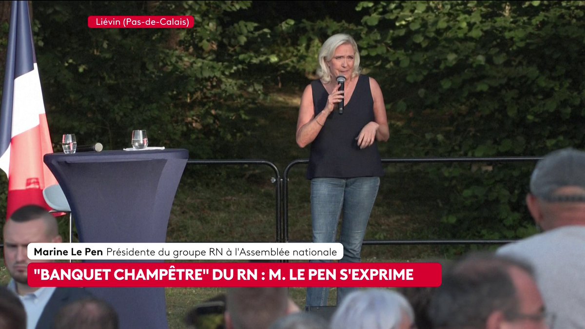 🔴 DIRECT. Marine Le Pen s'exprime depuis Liévin : "J'essaie de regarder ce qui va mieux dans notre pays depuis dix ans, mais je n'arrive pas à trouver. Absolument tout s'effondre sous nos yeux. Tout" affirme la présidente du groupe RN à l'Assemblée nationale. #canal16