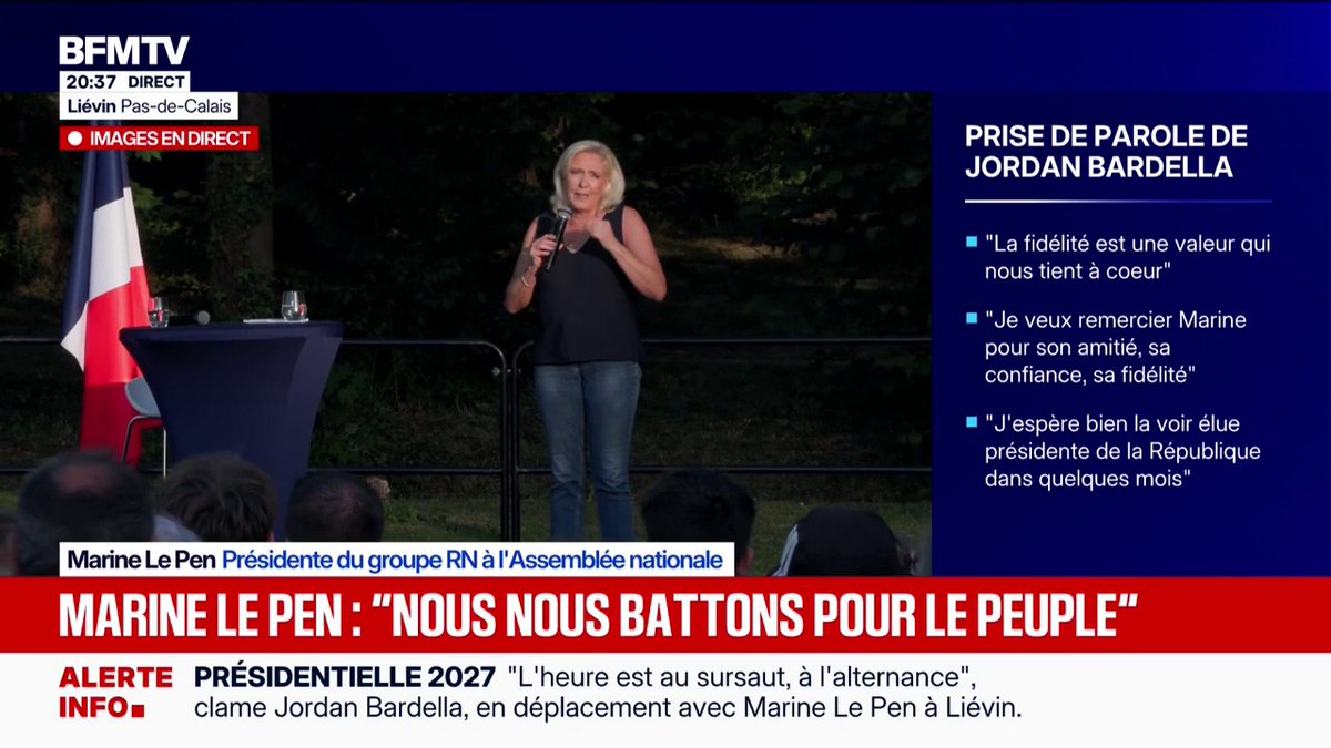 "Absolument tout s'effondre sous nos yeux, il n'y a pas un seul domaine qui fonctionne bien", estime Marine Le Pen