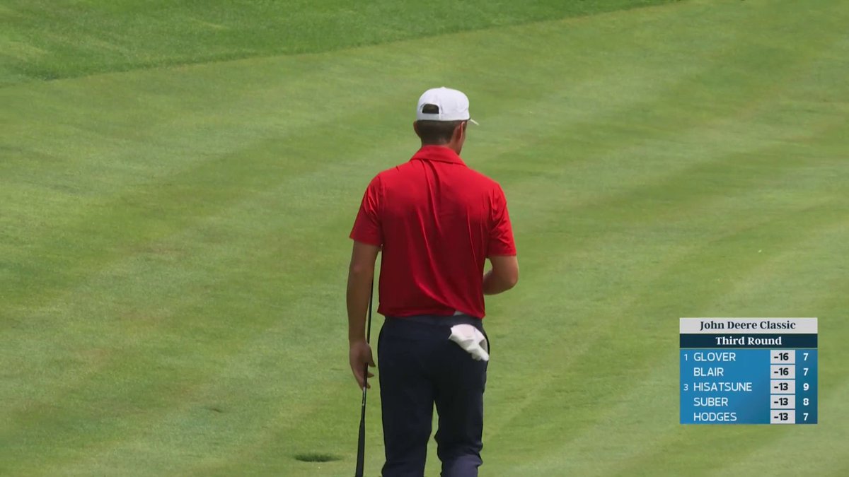 ANOTHER birdie for the amateur Preston Stout. The Oklahoma State Cowboy Golf phenom gets it to -10, six strokes back of the lead.